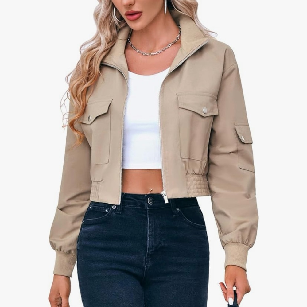 New Khaki Lightweight Bomber Jacket